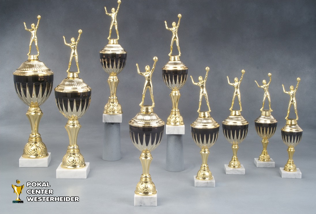 Volleyball Pokal 'COLOMBO' mit Figur