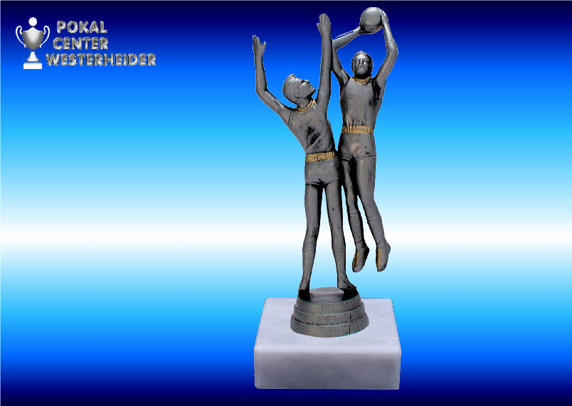 Basketball Trophäe in silberantik