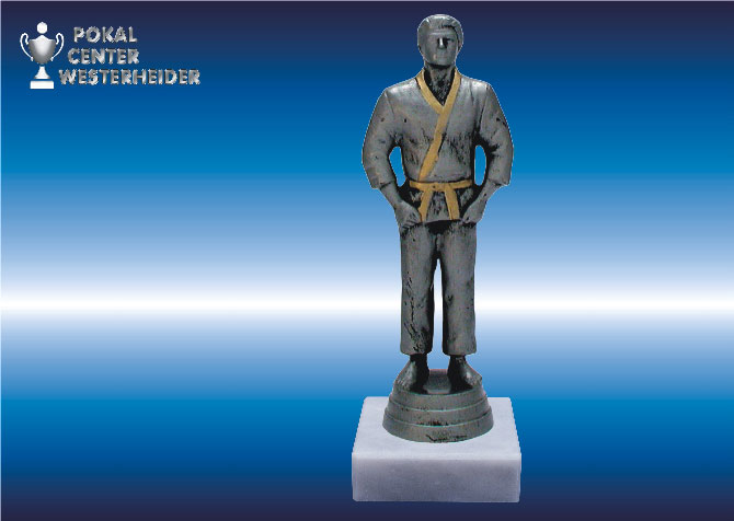 Judo Figuren männlich silber-antik