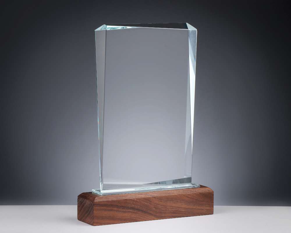 Glas Award "Toronto" mit Holzsockel