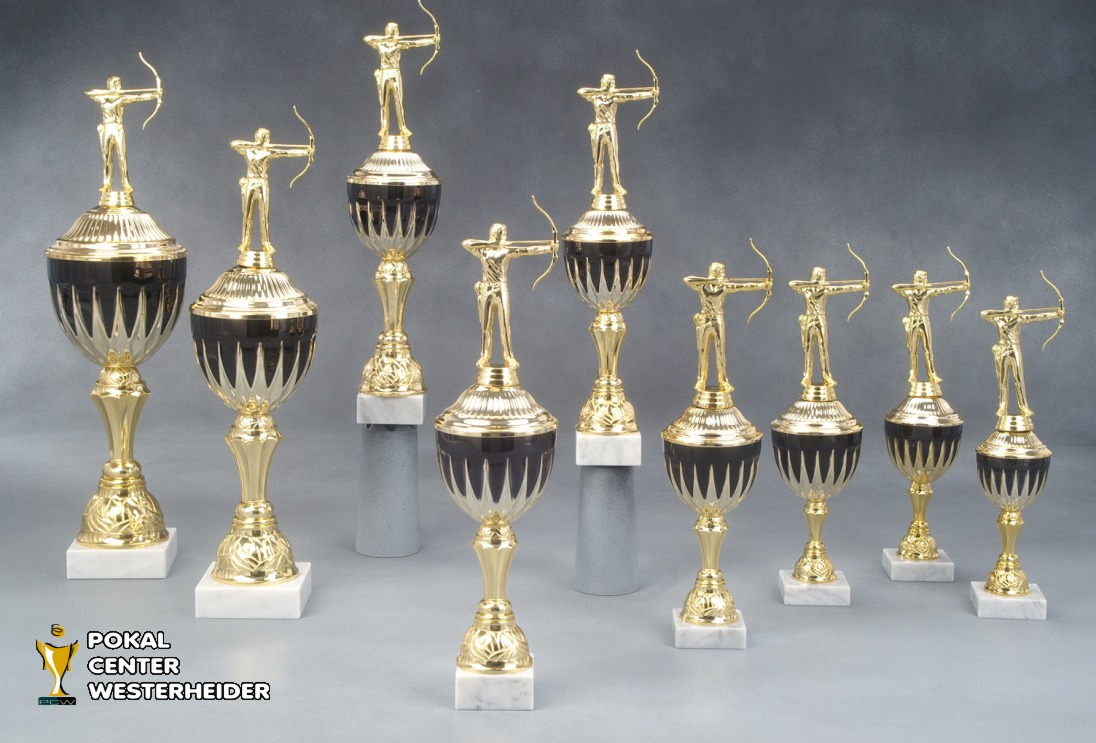 Bogenschiessen Pokal 'COLOMBO' mit Figur
