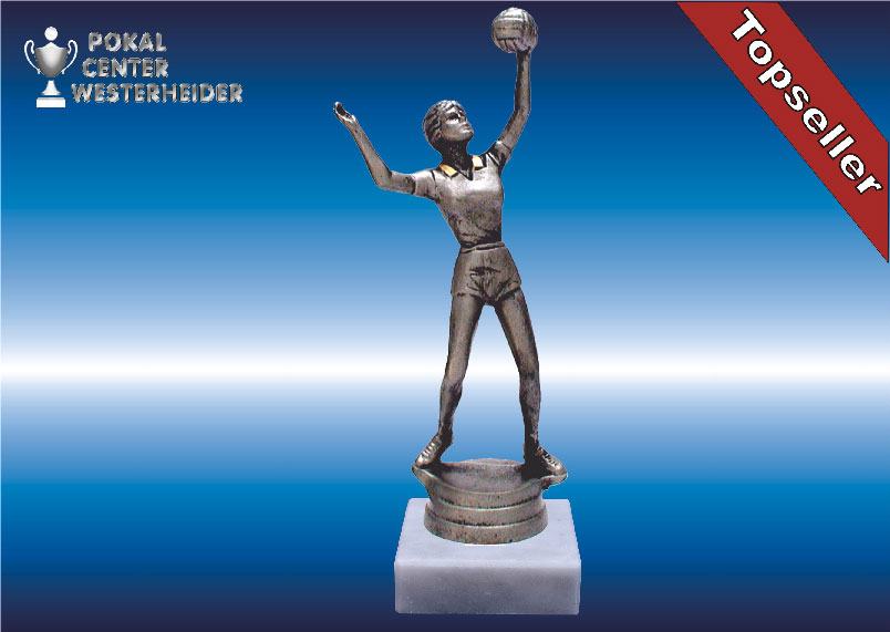 Damen Volleyball Trophäe in Resin