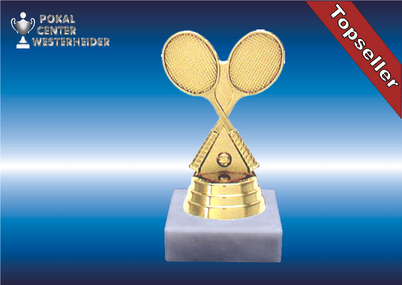 Goldglanz Tennisfigur 2 Schläger