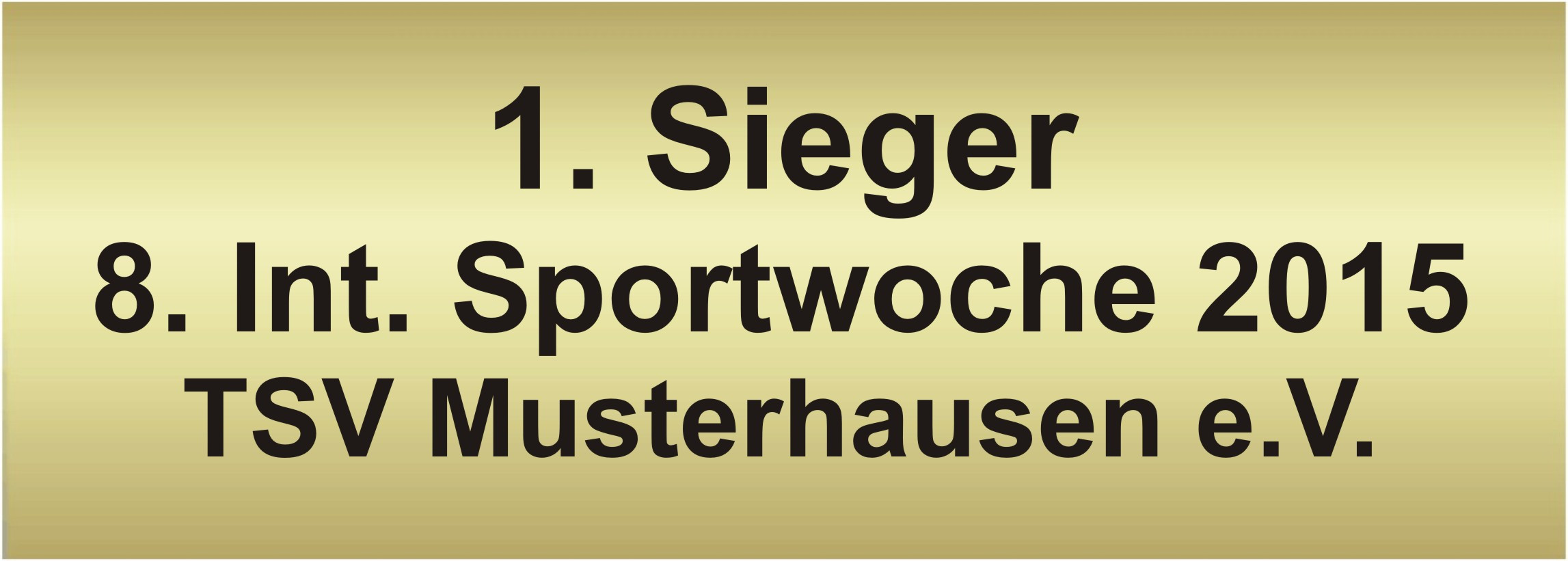 Gravurschild  in Gold