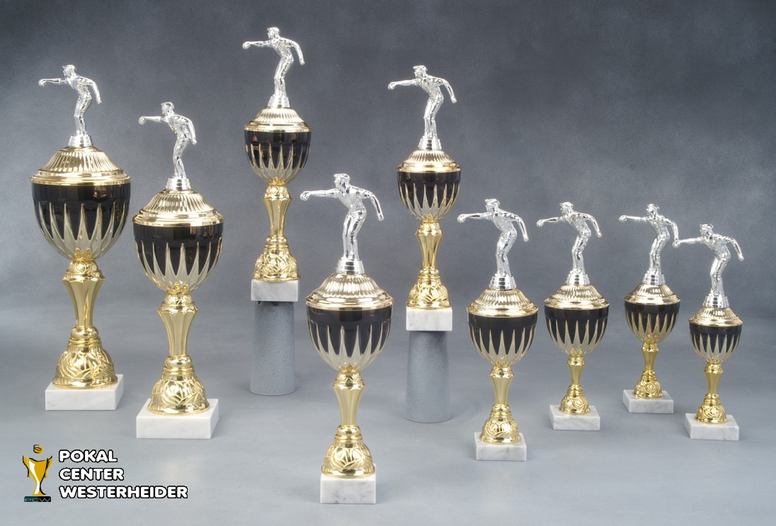 Boule Pokal 'COLOMBO' mit Figur