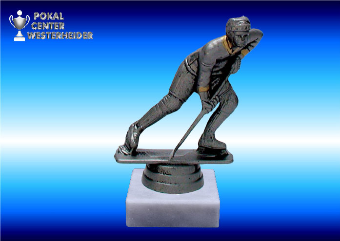 Eishockeyfigur in silberantk