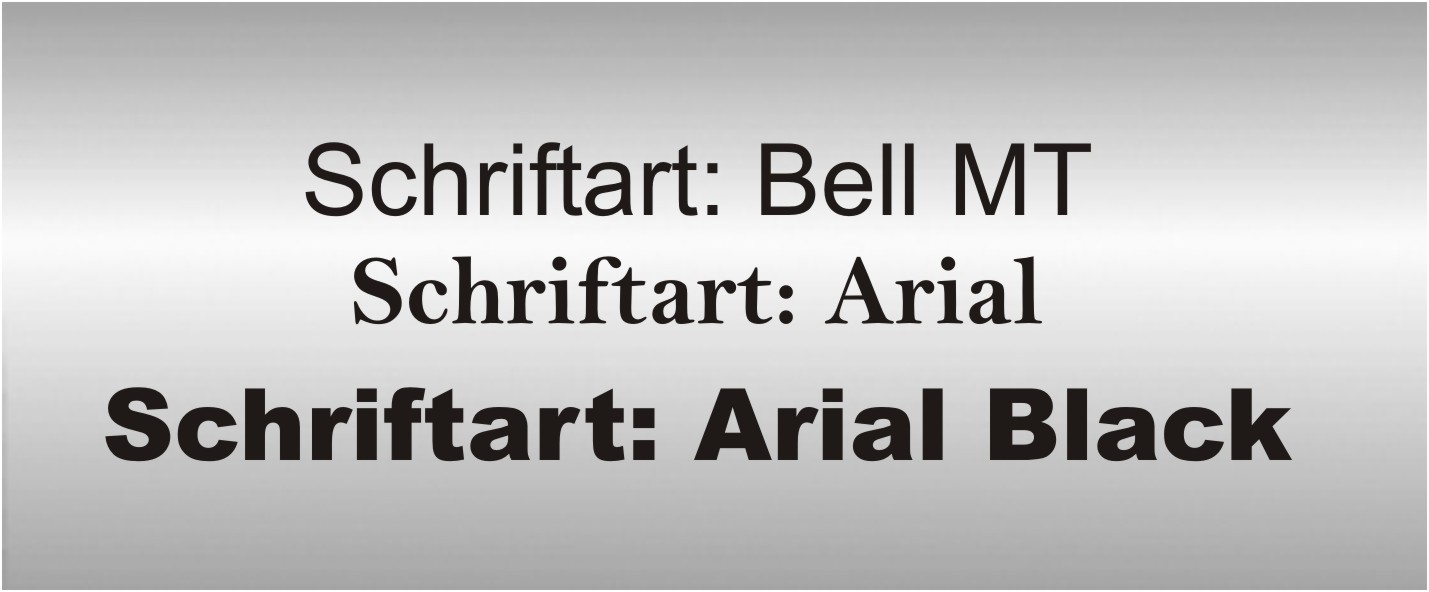 Gravurschild in Silber