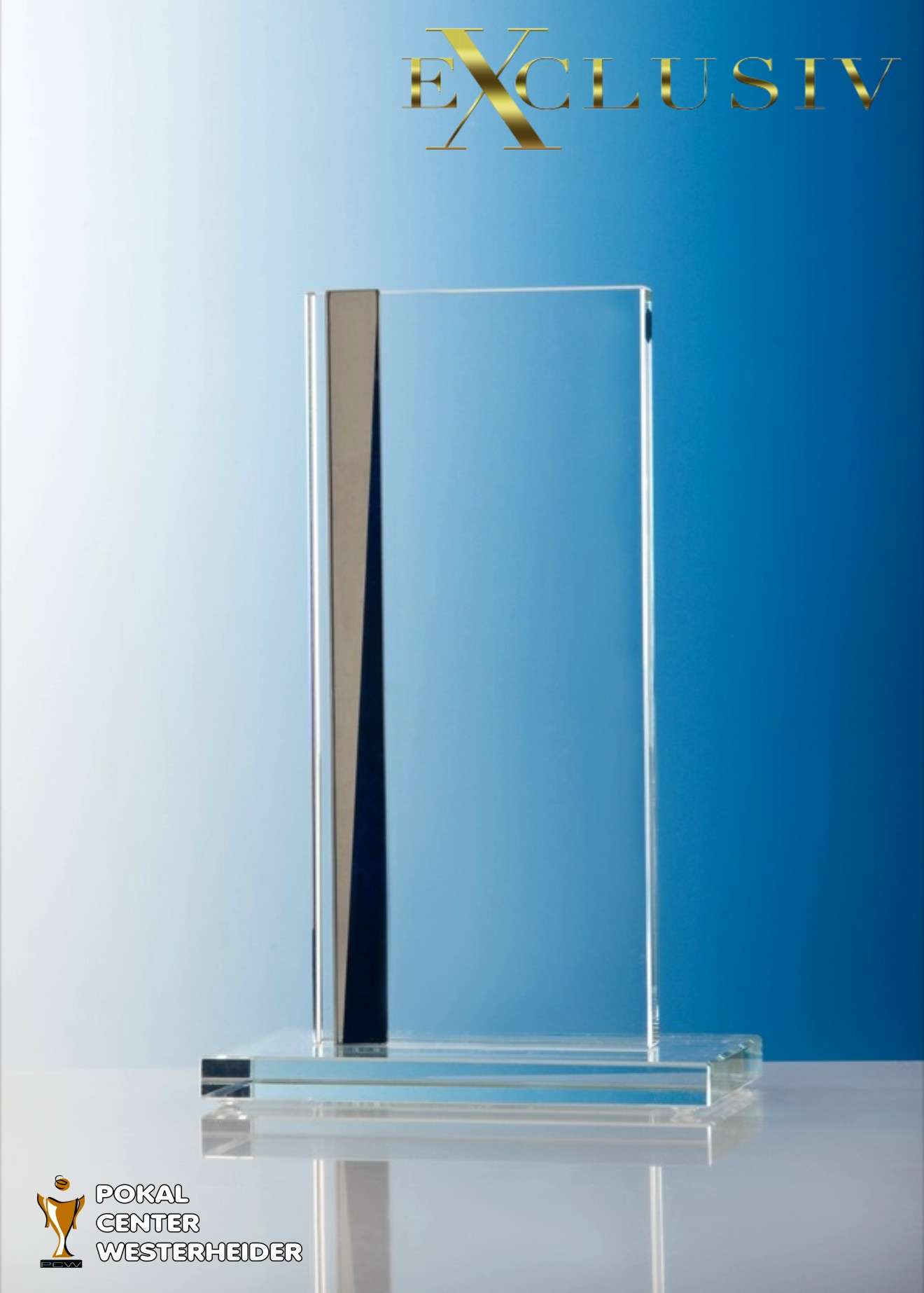 Glastrophäen Exklusiv mirror stripe