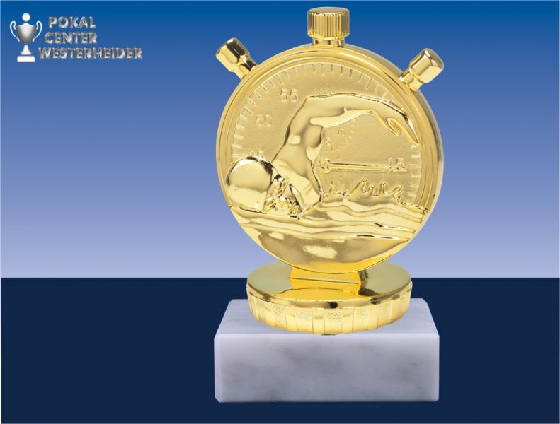 Schwimm Trophäe in gold