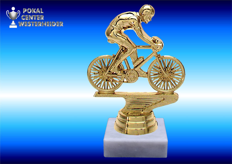 Radsportfiguren in goldglanz-Effekt