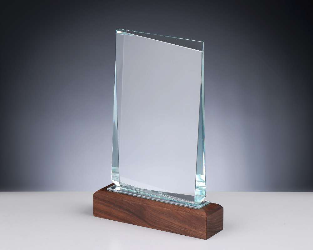 Glas Award "Toronto" mit Holzsockel