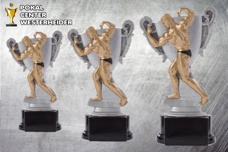 Bodybuilding Trophäen in 3er Serie