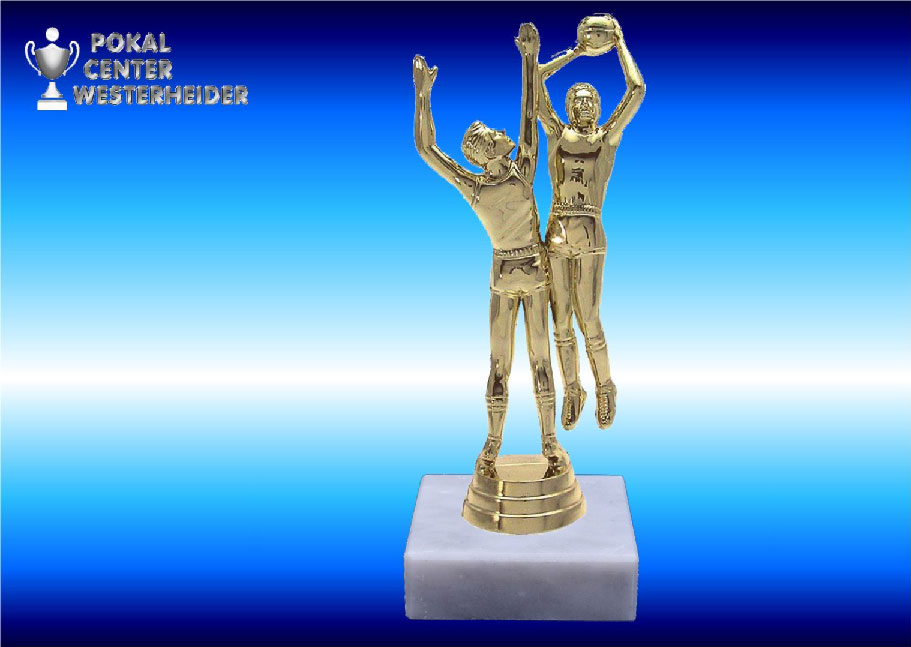 Basketball Trophäe in goldglanz