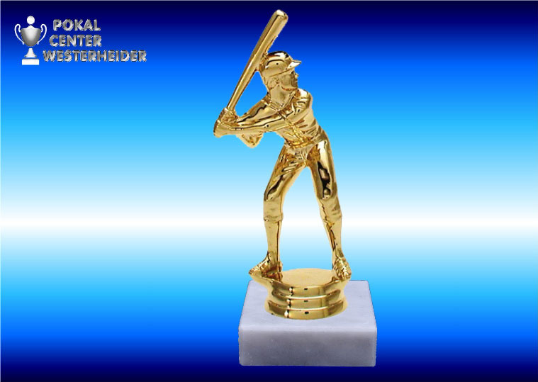 Baseballfiguren in goldglanz "Strike"