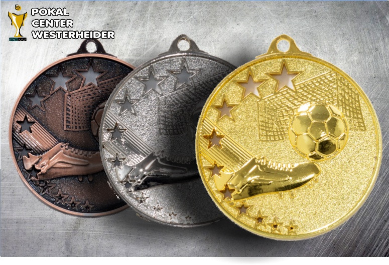 Fussball Medaille "Star" Silber