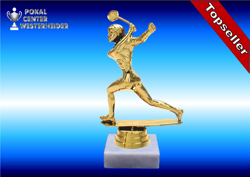 Damen Squash Trophäe in goldglanz
