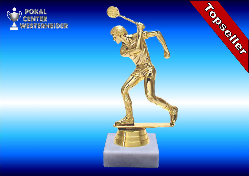 Herren Squash Trophäe in goldglanz