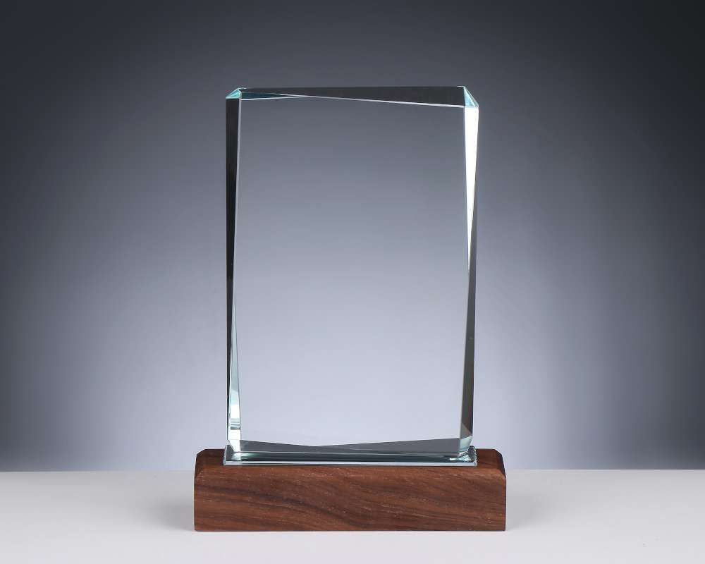 Glas Award "Toronto" mit Holzsockel