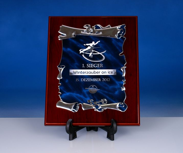 Ehrentafel mit Targa und Lasergravur Urkunde