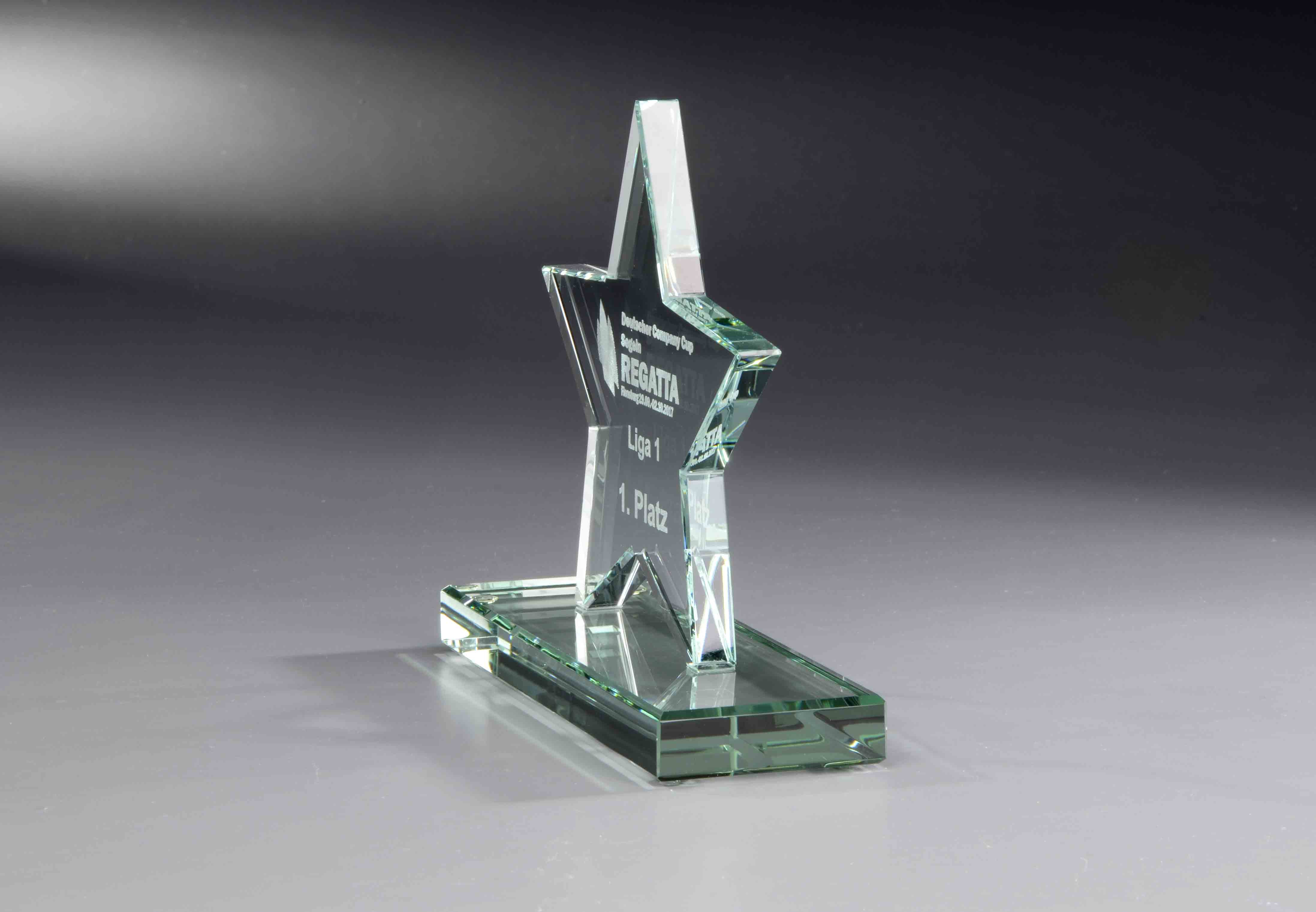 Glastrophäe "Star"