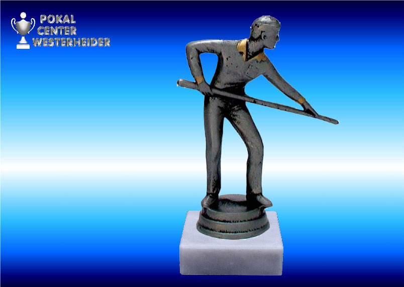 Billard Trophäe silberantik
