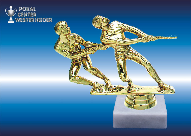 Tauziehen Trophäe in gold