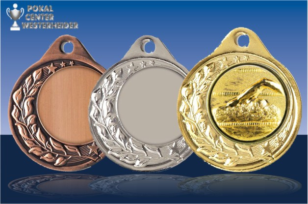 Schwimm Medaille Halbranke