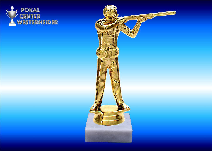 Trophäen-Figuren Tontaubenschießen gold